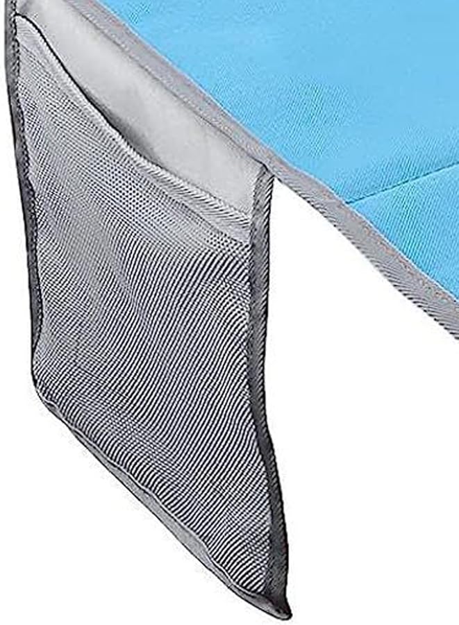 Kids Airplane Foot Pedal Adjustable Portable Folding Footrest With Storage Bag Blue - Image 3
